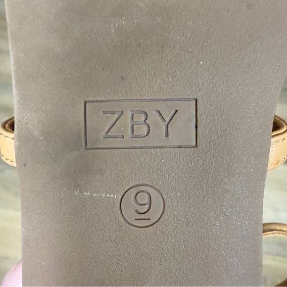 ZBY Lace up Square Toe Flat Gladiator Sandals with Ankle Wrap Strap, Size 9 - Picture 5 of 5